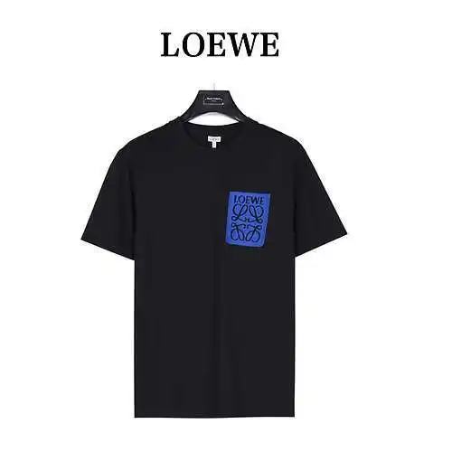 Lo*ewe/Loewe Camiseta bordada de color liso