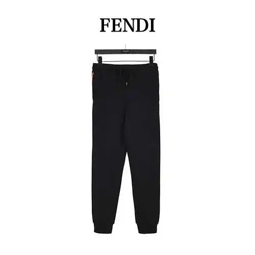 Pantalones deportivos con cinta con logo y bordado Double F FD/Fendi 24Fw