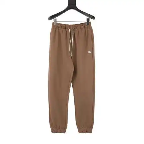 Pantalones deportivos informales estilo pareja con logo bordado blanco CE