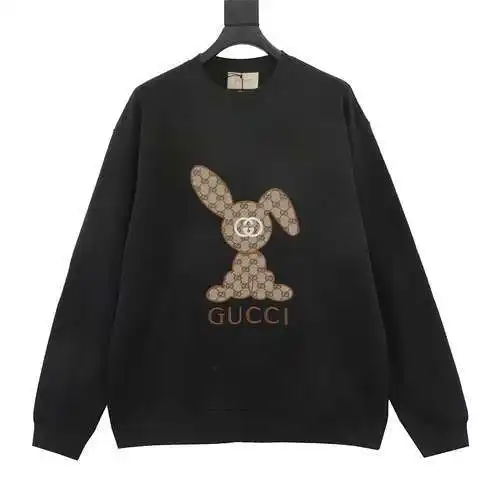 Sudadera con cuello redondo y bordado con parche de conejo para presbicia de G Home