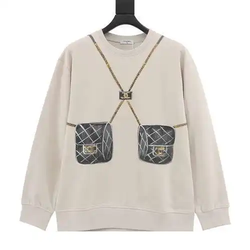 CHA*NEL / Chanel Xiaoxiang sudadera con cuello redondo estampada pintada a mano