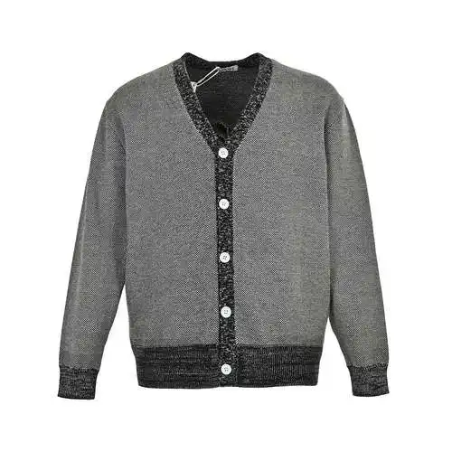 Loe*we/Luo Yiwei 23Fw cárdigan de punto con logo grande en jacquard