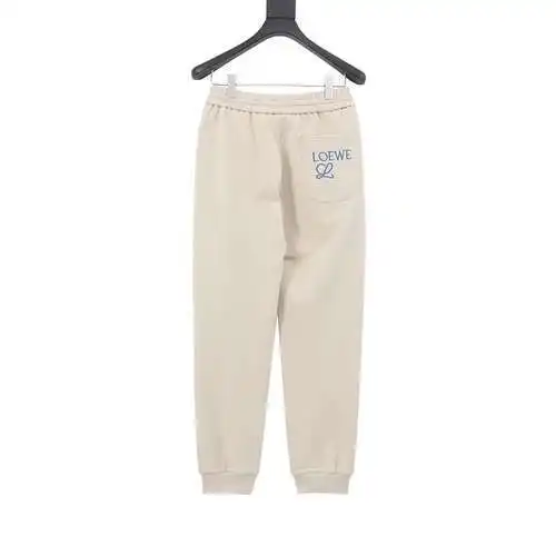 Pantalón casual de algodón LOE*WE/Luo Yiwei con logo bordado en contraste en el bolsillo trasero