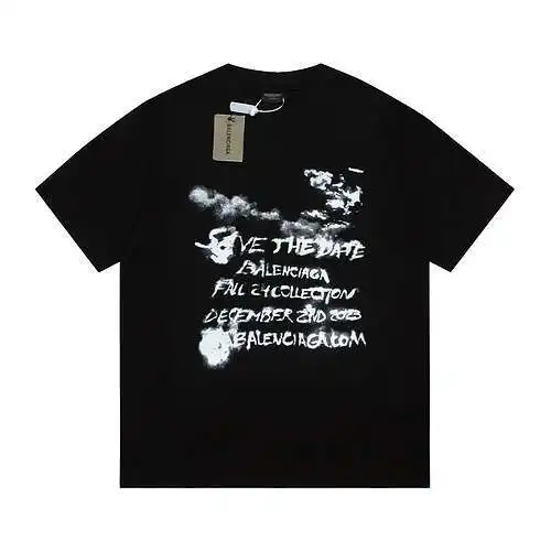 BLCG Balenciaga 24ss cielo azul y nubes blancas manga corta