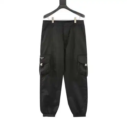 PRD Prada pantalones workwear de nailon con múltiples bolsillos