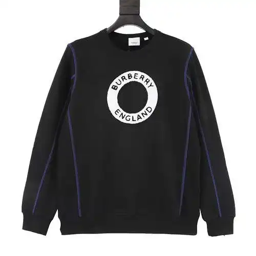 Sudadera con cuello redondo y bordado de felpa circular BBR