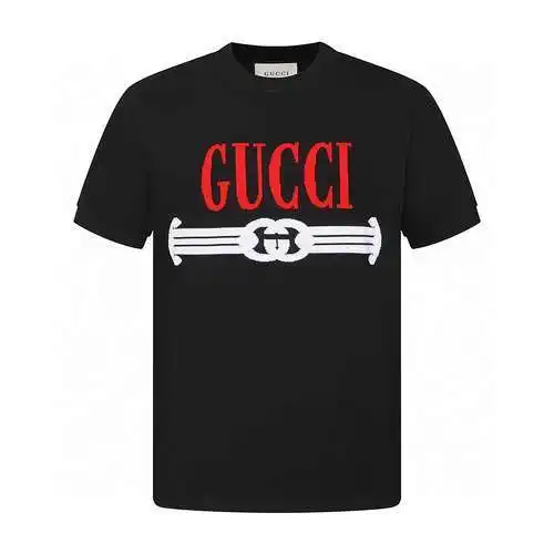GU*CCI Camiseta de manga corta con cuello redondo y diseño color block clásico de Gucci