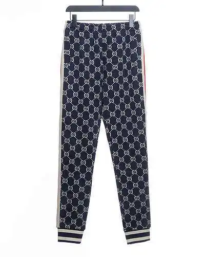 GU*CCI Gucci pantalones de jacquard con estampado completo