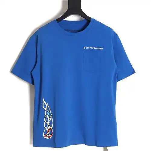 Camiseta de manga corta con estampado de dibujos animados y corazón de CH Crow