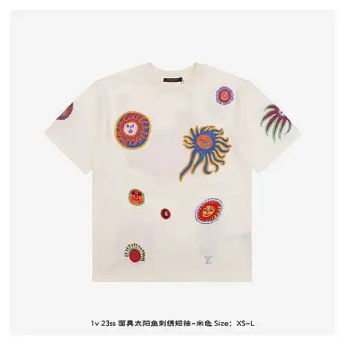 Máscara 1v 23ss Sunfish Bordada Manga Corta - Beige