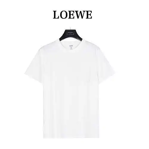 Lo*ewe/Loewe Camiseta bordada de color liso