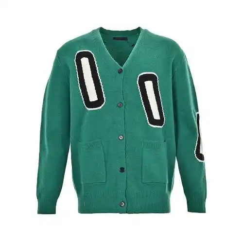 Cárdigan suéter verde LV/Louis Vuitton 23Fw
