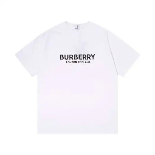 Burberry/BBR nuevo estilo de verano, camiseta de manga corta con cuello redondo y logo de letra limi