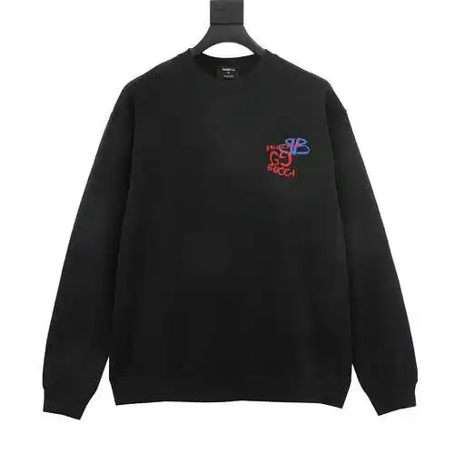 G Home × BLCG sudadera con cuello redondo y bordado en la espalda
