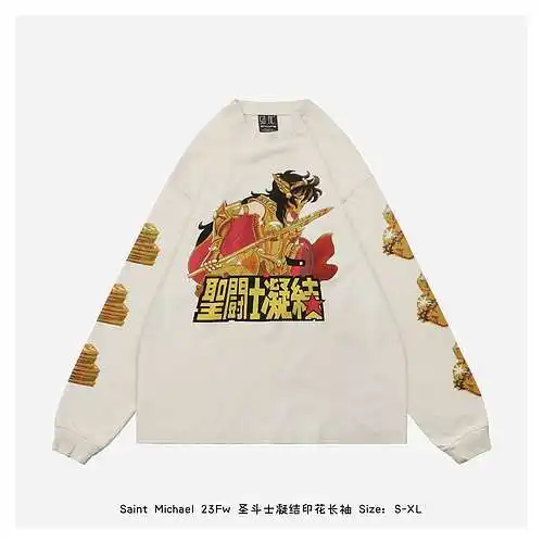 Saint*Michael 23Fw Saint Seiya manga larga con estampado condensado