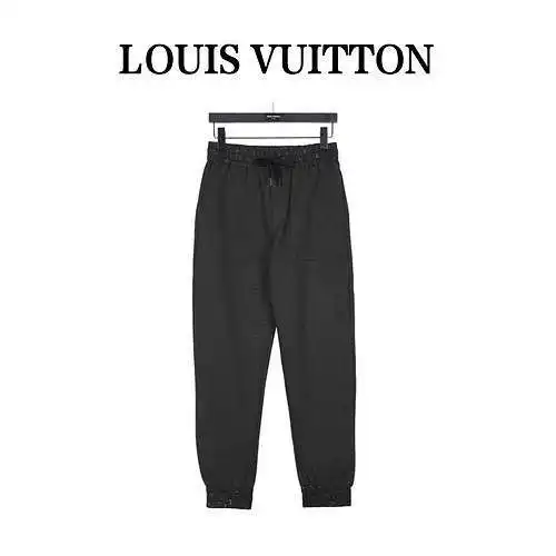 Pantalones estilo pasarela con logo bordado LV/Louis Vuitton 24Fw