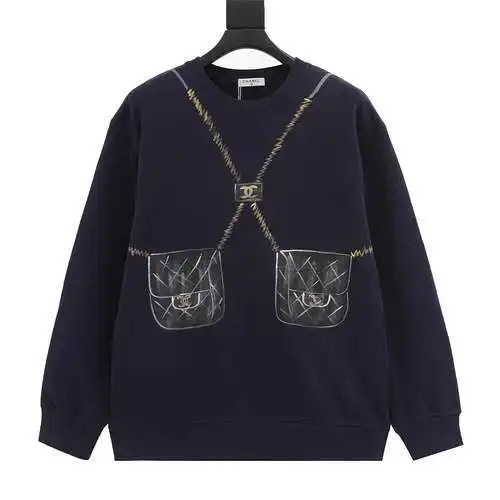 CHA*NEL / Chanel Xiaoxiang sudadera con cuello redondo estampada pintada a mano