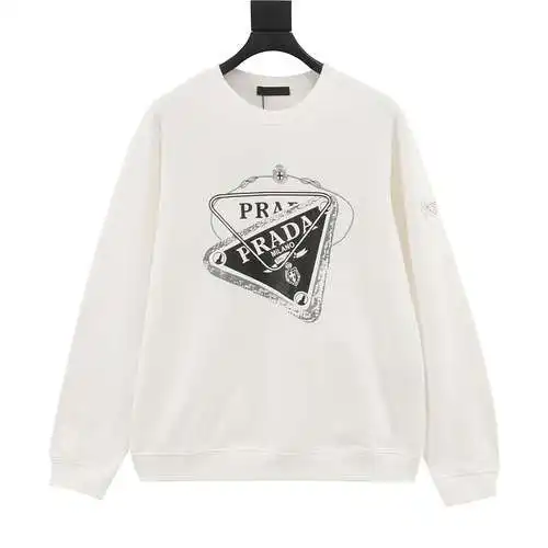 PRD Prada Sudadera con cuello redondo y logo estampado triangular