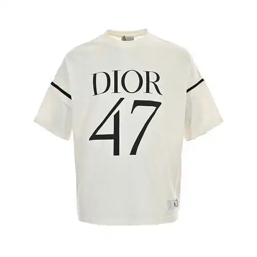 CD/Dior 24ss manga corta raglán estampada con logo de letra grande