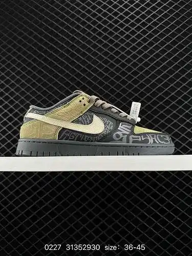 Nike SB Dunk Low series zapatos de skate deportivos informales de caña baja retro. El cojín ZoomAir 