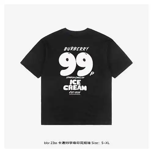 bbr 23ss cartoon 99 letter printed short sleeves