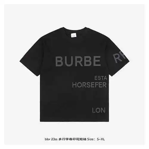 bbr 23ss multi-line letter print short sleeves