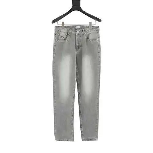 CD embroidered back denim trousers