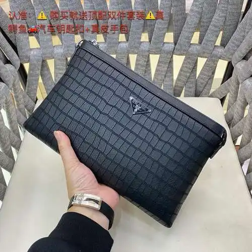 Bolso de mano P para hombre, elaborado en piel de vacuno original importada, alta calidad, entrega e