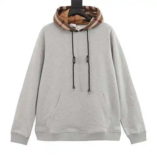 BBR plaid patchwork hooded sweatshirt