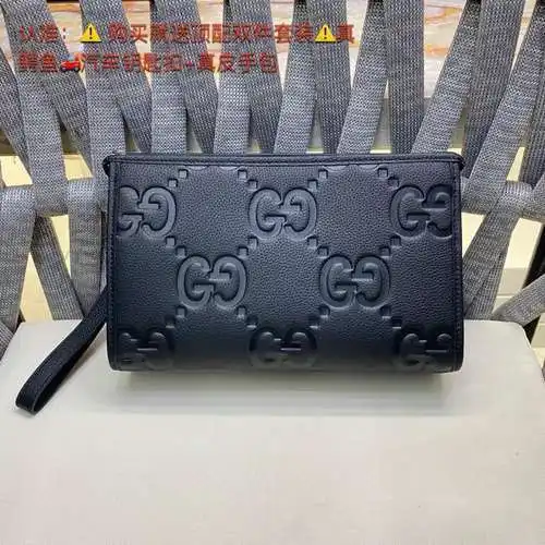 Bolso de mano GG para hombre, elaborado en piel de vacuno original importada, alta calidad, entrega 