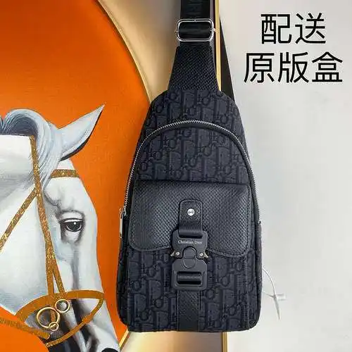 Bolso de pecho para hombre D's, fabricado en piel de vacuno original importada, alta calidad, entreg