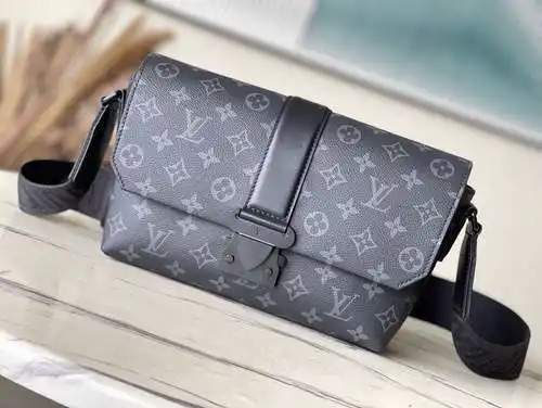 Bolso mensajero especial para hombre LL, fabricado en cuero original importado de primera calidad, v