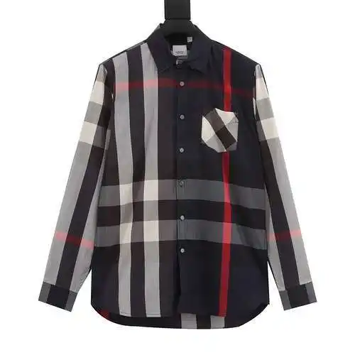 Camisa manga larga BBR cuadros grandes a rayas