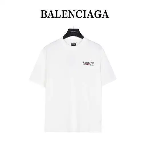 BLCG/Balenciaga 24ss Coke camiseta de manga corta con agujeros lavados y estampado moteado