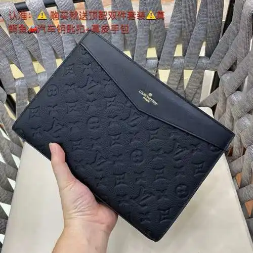 Bolso de mano para hombre LL, elaborado en piel de vacuno original importada, alta calidad, entrega 