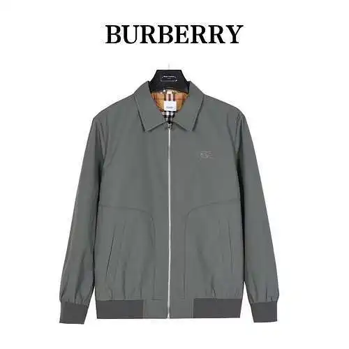 Chaqueta de caballo de guerra BBR/Burberry con bordado en solapa en el pecho