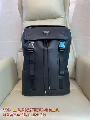 Mochila para hombre P's, fabricada en cuero original importado de primera calidad, versión réplica d