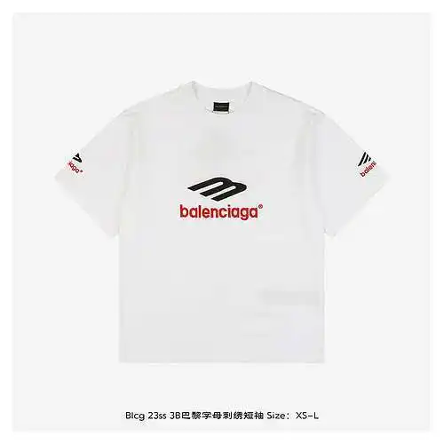 Blcg 23ss 3B Paris letras bordadas manga corta