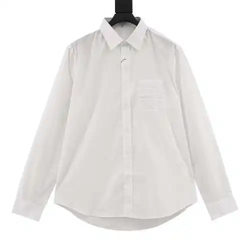 LOE*WE/LOEWE Pocket embroidered long-sleeved shirt