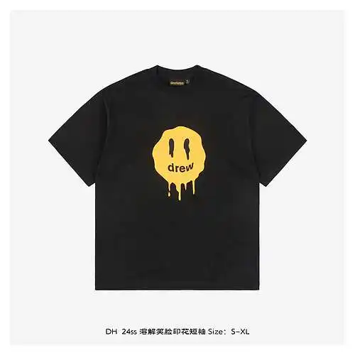 DH 24ss mangas cortas con estampado de caritas sonrientes que se disuelven