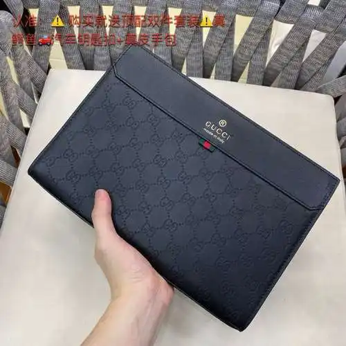 Bolso de mano GG para hombre, elaborado en piel de vacuno original importada, alta calidad, entrega 