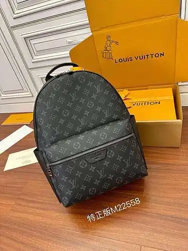 Mochila para hombre LL, fabricada en cuero original superior importado, versión réplica de alta gama
