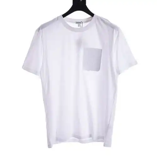 LOE*WE nueva camiseta de manga corta con logo bordado cuadrado