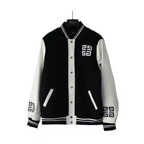 GVC Givenchy single-breasted double-sided woolen leather baseball jacket