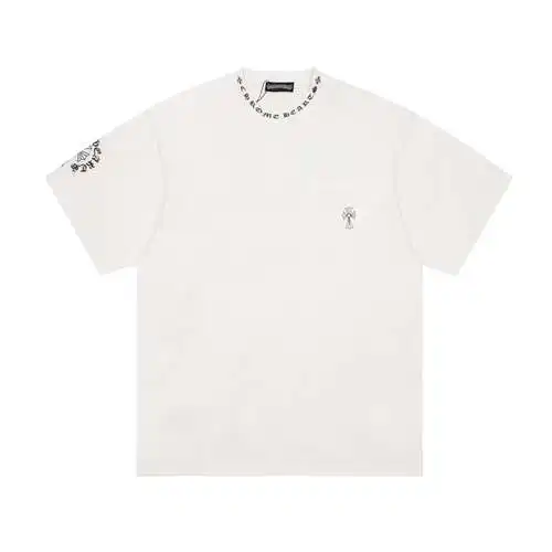 CH Crow Heart Sanskrit Cross Print Short Sleeves