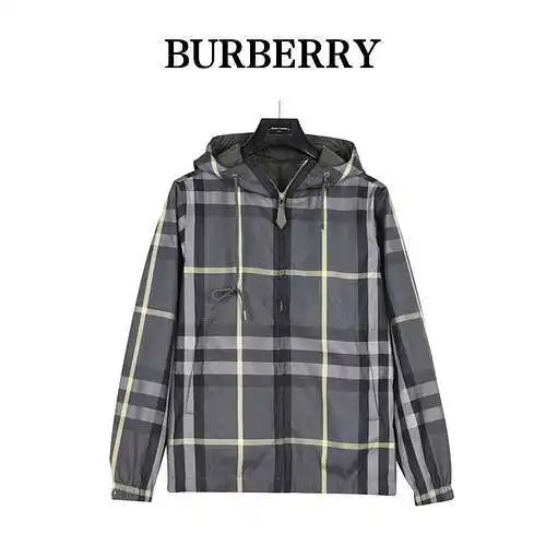 BBR/Burberry 24ss plaid reversible hooded jacket
