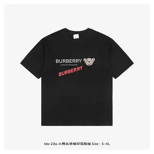 bbr 23ss manga corta con estampado de letras y cabeza de oso