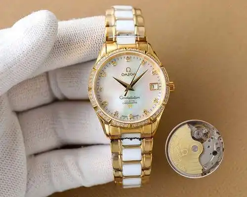 Reloj, reloj para mujer con movimiento mecánico original totalmente automático, caja y correa superi