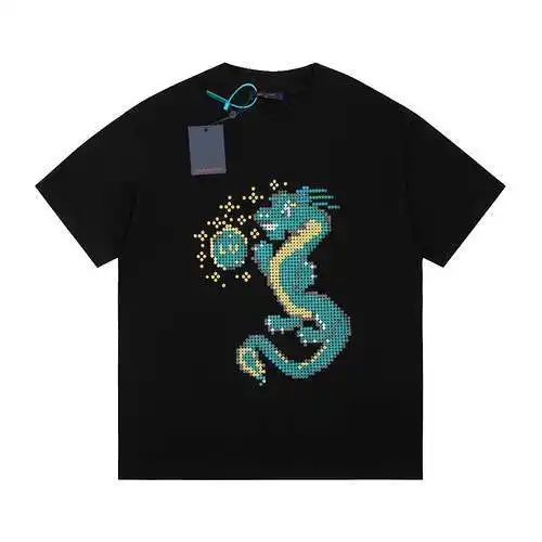 LV Year of the Dragon limited pattern short-sleeved T-shirt black
