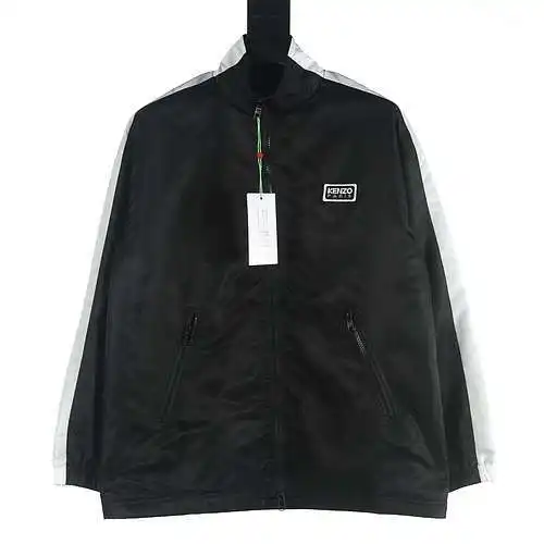 Kenzo KZ 24 nuevo estilo chaqueta con cuello alto de algodón fino bordado en blanco con etiqueta neg